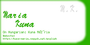 maria kuna business card